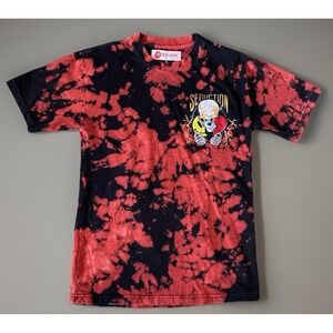 Iro-Ochi Short Sleeve T-shirt Red Embroidered Skull Heart Japanese Small JBHS